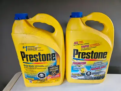 2 free bottles of Prestone Antifreeze/coolant. One bottle has never been opened and the other bottle...