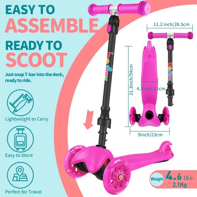 BELEEV A1 Scooter for Kids Ages 2-6 in Toys & Games in Markham / York Region - Image 5