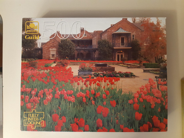 Brand New Vintage 500 Piece Puzzle with Tulips by Golden in Toys & Games in Peterborough