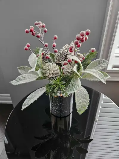 Artificial Flocked Winter Arrangement, View more