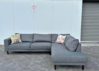 Free delivery  L shape grey Sectional sofa couch ️ 