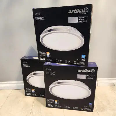 LED Flush Mount Ceiling Light – Dimmable, 2500 Lumens, 33W Chrom, View more