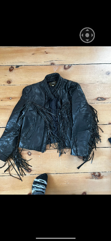 Black Leather Frills Jacket in Women's - Tops & Outerwear in Peterborough