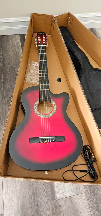 Acoustic-Electric Classical Guitar Set – Cutaway Body (Used), View more