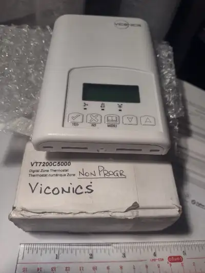 VICONICS VT7200C5000 Non-Progr. Digital Thermostat Heat/Cool, View more