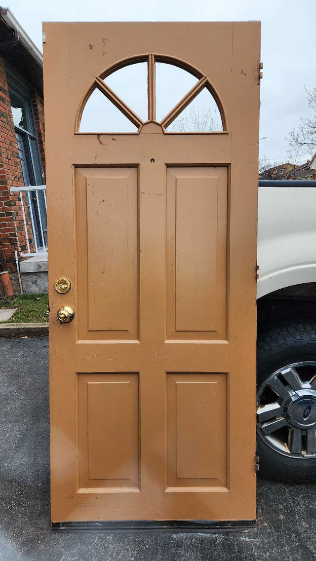 Entry Exterior Solid Wood Door ($10 - FIRM) in Windows, Doors & Trim in Mississauga / Peel Region
