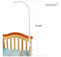 HLEEDUO DIY 37 inch Baby Crib Mobile Bed Bell Holder Music Box H