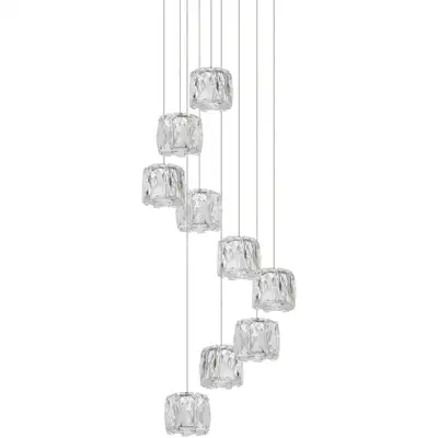 Glamorous 5-Light Chrome and Crystal Pendant – FLAWLESS!, View more