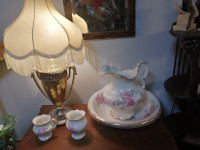 Antique 4 Piece Porcelain Commode Set by Taylor Smith and Taylor