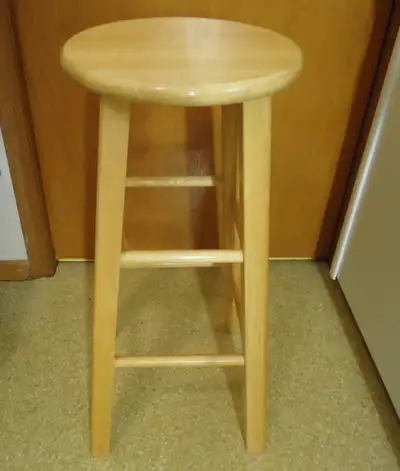 LIKE NEW ! WOODEN HIGH STOOL, View more