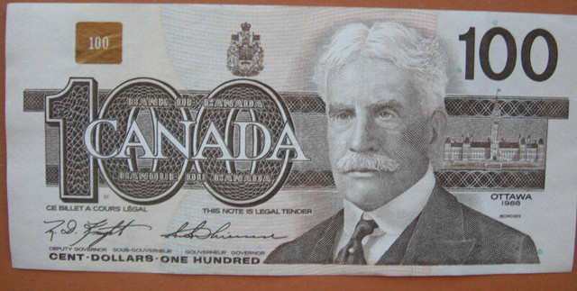 1988 One Hundred Dollar Bills/Bank Notes Currency Paper Money in Arts & Collectibles in City of Toronto - Image 2