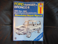 Haynes Manual - Ford Ranger, Bronco II - 1983-1992