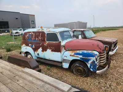Body is 99% complete and reasonably solid. Undercarriage is there with rotted tires, so it can be tr...