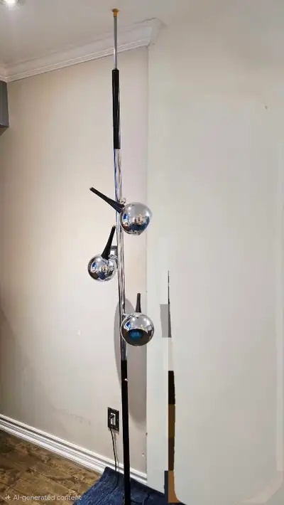 MCM vintage chrome Tension pole lamp, View more