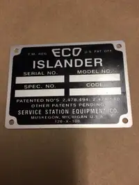 Eco Air Meter Islander Lower ID Tag