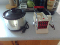 French Fries Cutter and Mini Crock Pot