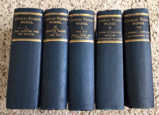 ANTIQUE BOOKS,  CHARLES READE’S WORKS,  SET 5 in Arts & Collectibles in Sault Ste. Marie