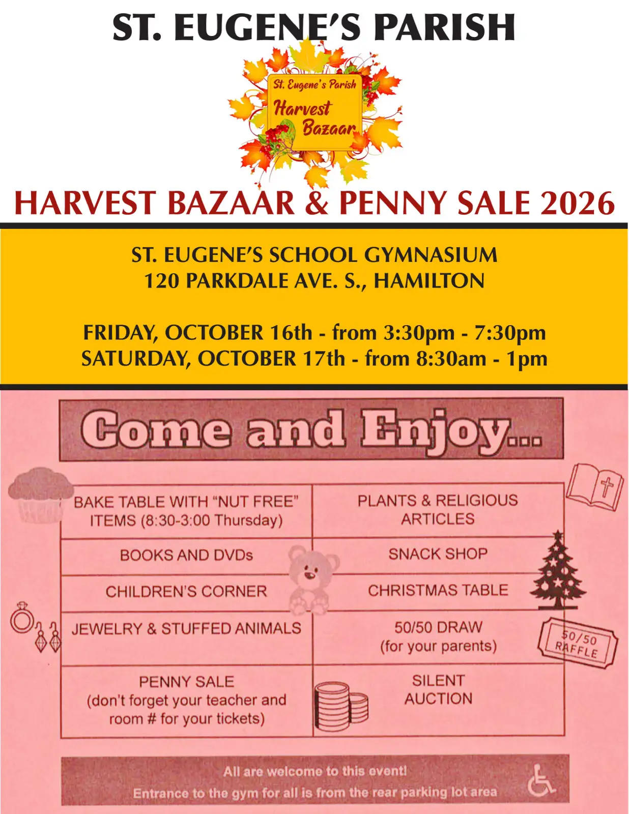 St. Eugene Parish Annual Harvest Bazaar & Penny Sale