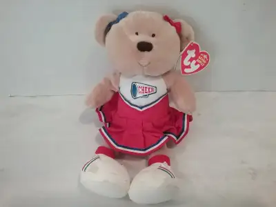 Ty Beanie Baby "Pompoms" 2006 Cheerleader (with display case), View more