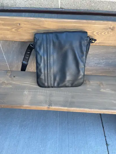 Kristy leather black Crossbody messenger bag $40, View more