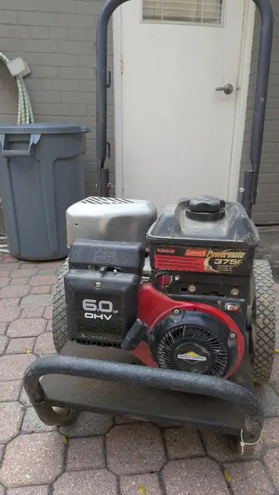 Coleman 3750 Watt Portable gas generator.  Works good, 6HP, View more