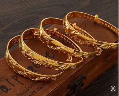 Stunning gold filled bungles not tarnish , View more