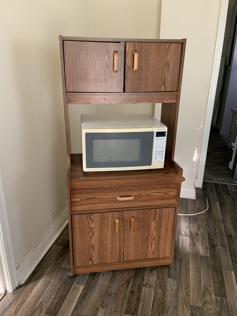 Microwave and stand (can be sold separately) Hutches & Display