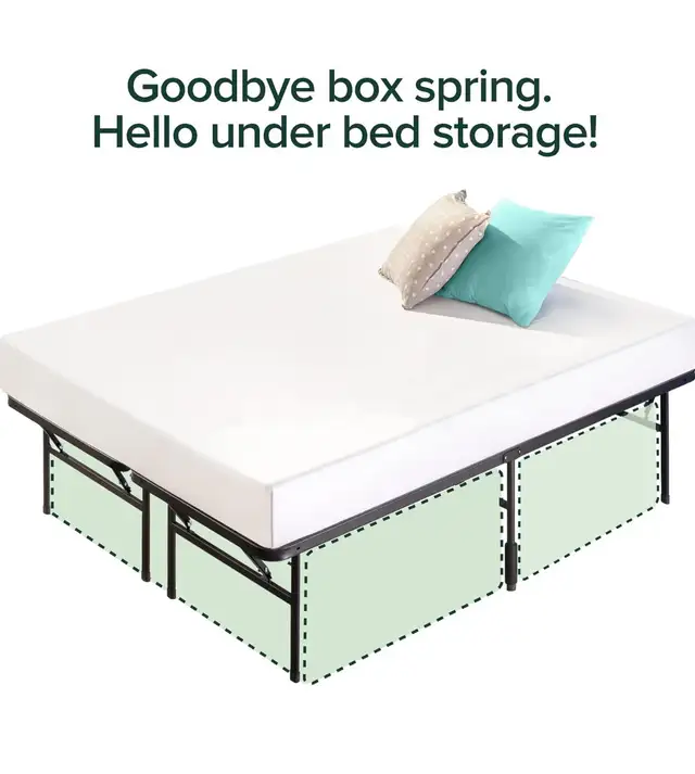 Zinus Queen Bed Frame - Tool free assembly in Beds & Mattresses in Delta/Surrey/Langley - Image 8