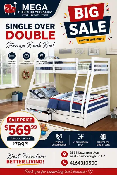 huge Saving- solid storage bunk bed* bed*bunk bed*kids bed*, View more