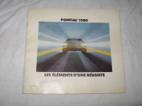 Pontiac 1980 Brochure publicitaire 39 pages