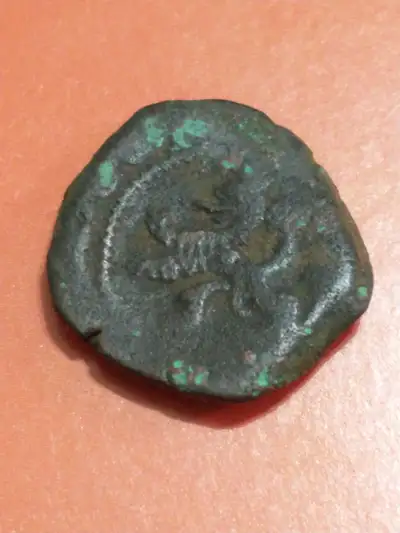 Nice unattributed Spanish lion/castle medieval coin #2017-1450, View more