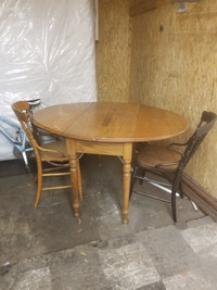 Drop-Leaf Kitchen Table and 2 Chairs