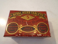 Vintage ‘Rival Herb Tablets Can – A True Family Medicine’