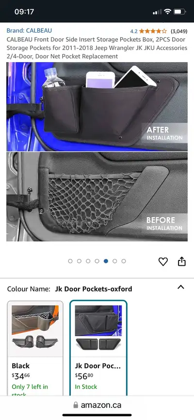 JEEP WRANGLER storage pockets, View more