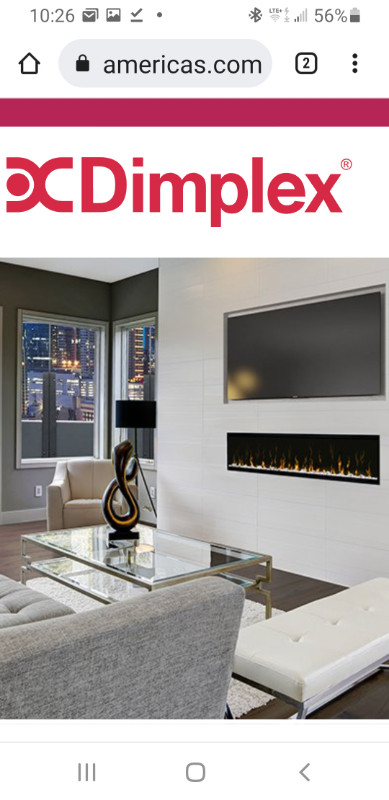 Dimplex 50" or 60" electric linear fireplace, BNIB, 5 Year, in h in Fireplace & Firewood in Hamilton - Image 2