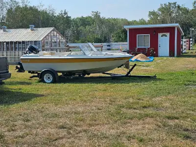 Vanguard boat with Mercury motor, boat and trailer in good condition, for whatever reason doesn't st...