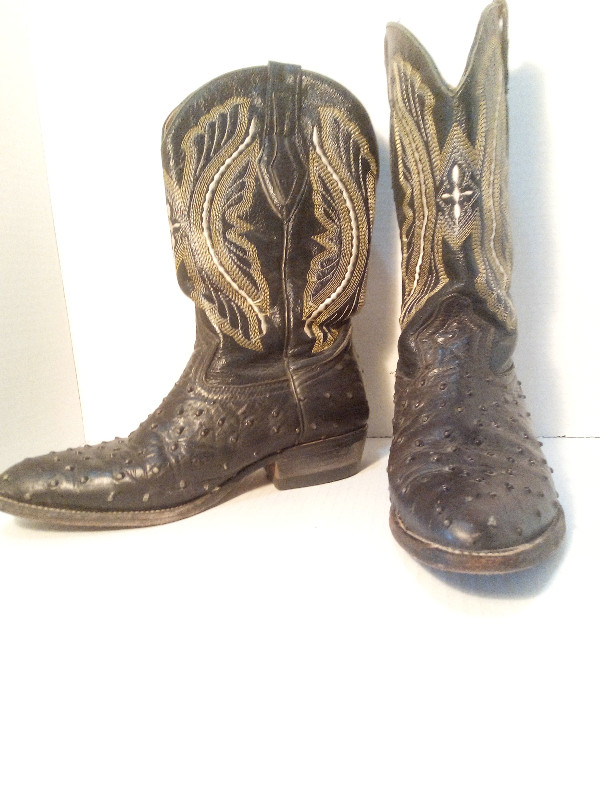 #48 Vaqueros Handcrafted Blk Leather Cow Boy/Girl Boots 7 in Women's - Shoes in Oshawa / Durham Region