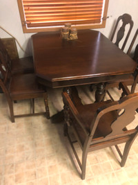 1950,s solid wood Dining room Table chairs  and Buffet multi ite