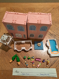 Vintage Polly Pocket - 1999 Dream Builders 4 set Mansion