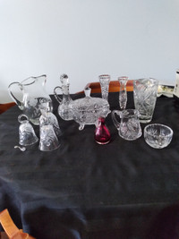 Various glass and crystal items....most are like new!