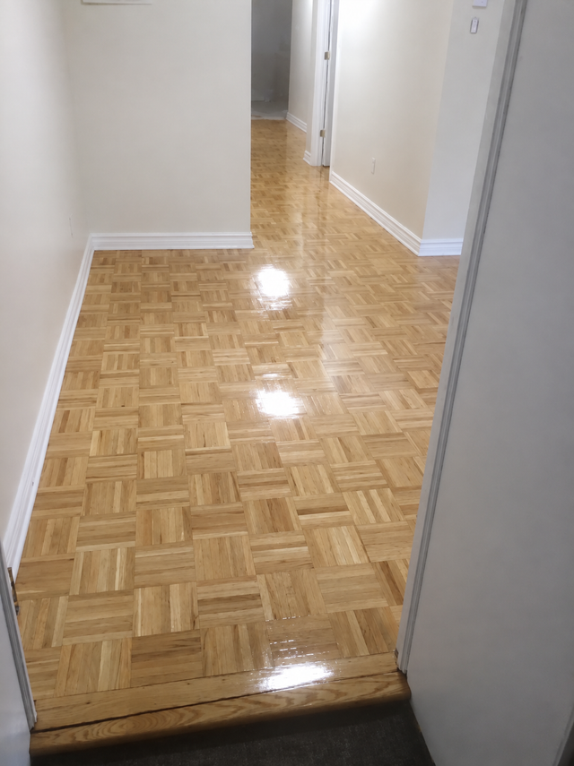 $1.15 per square foot, hardwood floor sanding at 438-994-5136