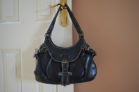 Mulberry Handbag - black leather - Vintage