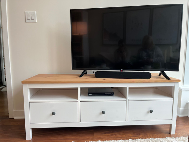 IKEA Hemnes TV Stand - white stain/light brown in TV Tables & Entertainment Units in City of Toronto - Image 2