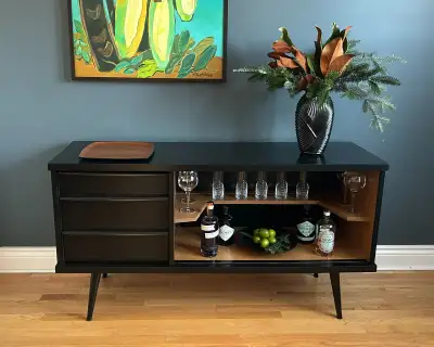 SOLD—Mid-Century Credenza / Bar / Cabinet, View more