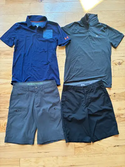 Boys XL/Men’s Small golf shirts and shorts 4/$40 or $15 each, View more