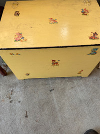 Wooden Children Toy Chest & Toys