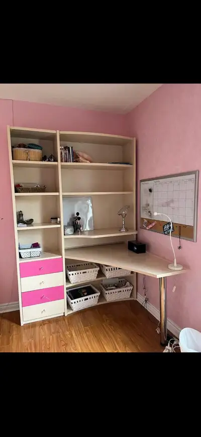 IKEA Study desk with Bookshelf, View more