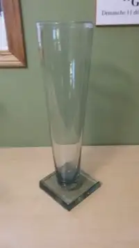 Tall Glass Pedestal Vase