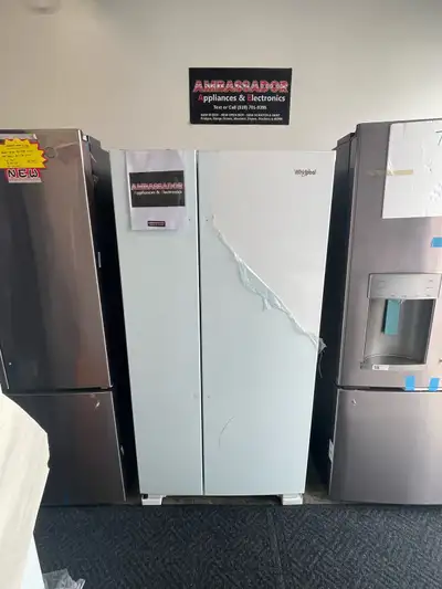 NEW 33” Whirlpool Side By Side Fridge (22 Cu.Ft), View more