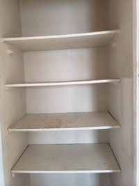 Shelves good for a closet or cupboard